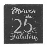 AGE & Fabulous Gifts - Engraved Gin Glass & Coaster For Birthday (18-100)
