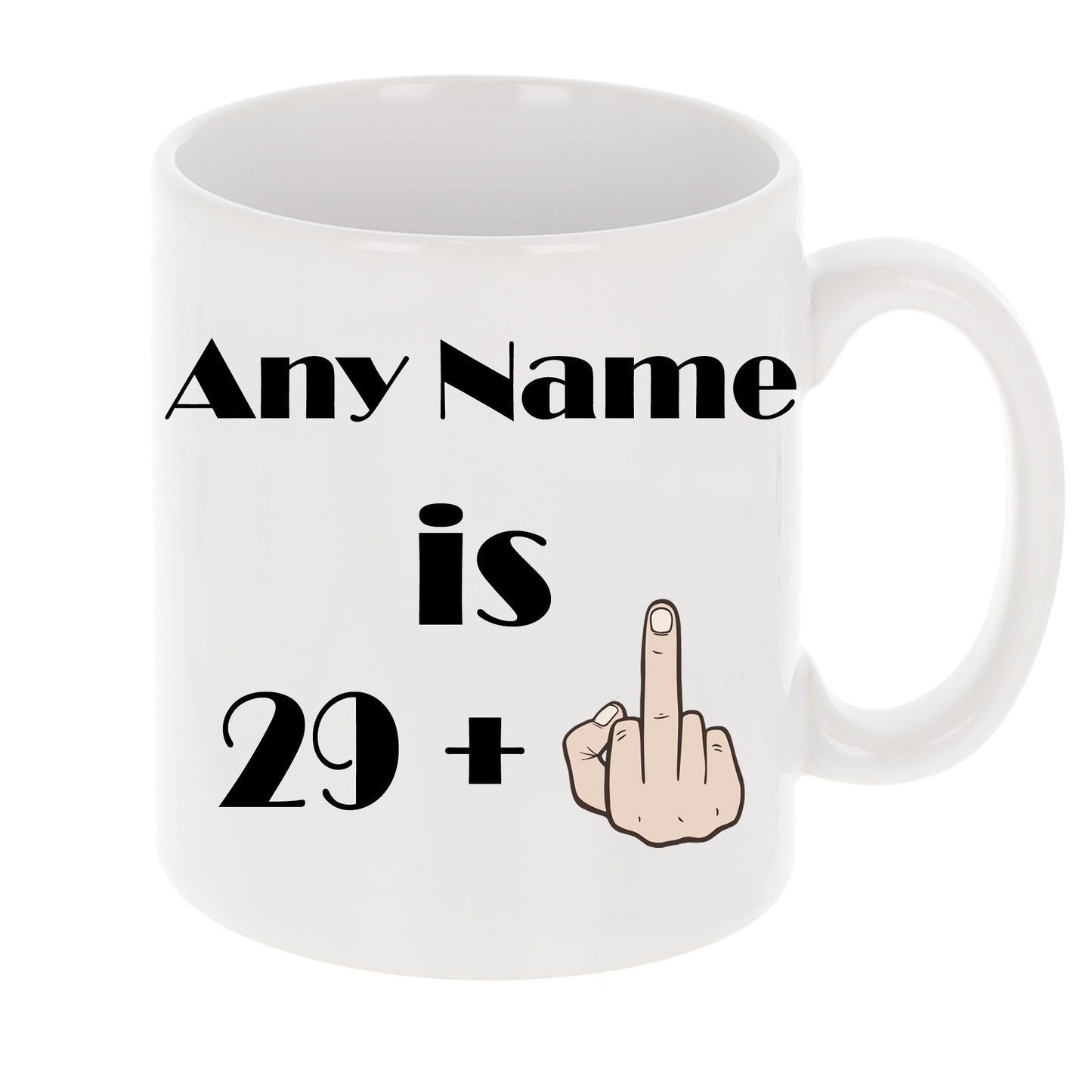 Personalised Middle Finger Mug Birthday Gift Any Age