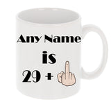 Personalised Middle Finger Birthday Ceramic Mug – Funny Gift Any Age