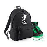 Personalised Female Footballer Backpack | Kids School Bag with Name