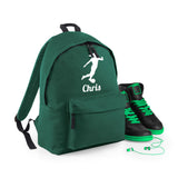 Personalised Female Footballer Backpack | Kids School Bag with Name