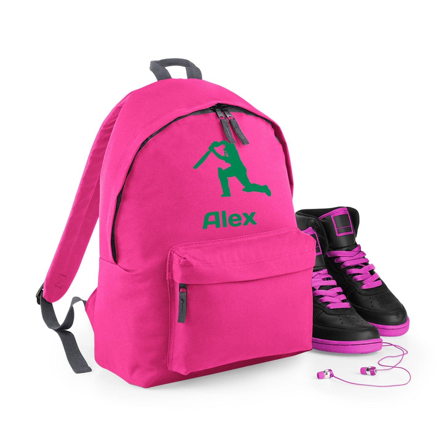 Personalised Cricket Backpack, Kids Rucksack with Name & Design