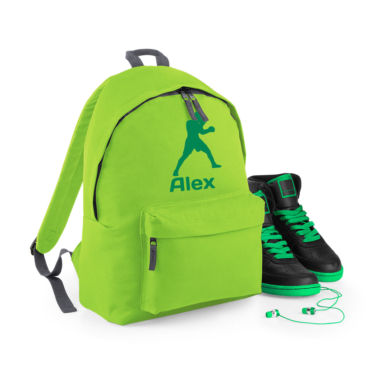 Personalised Boxer Design Backpack | Kids School Bag with Name