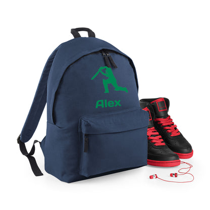 Personalised Cricket Backpack, Kids Rucksack with Name & Design