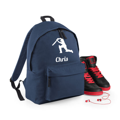 Personalised Cricket Backpack, Kids Rucksack with Name & Design