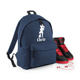 Personalised Girl Footballer Backpack | Kids School Bag with Name