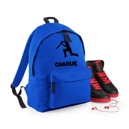 Personalised Cricket Backpack, Kids Rucksack with Name & Design
