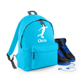 Personalised Female Footballer Backpack | Kids School Bag with Name