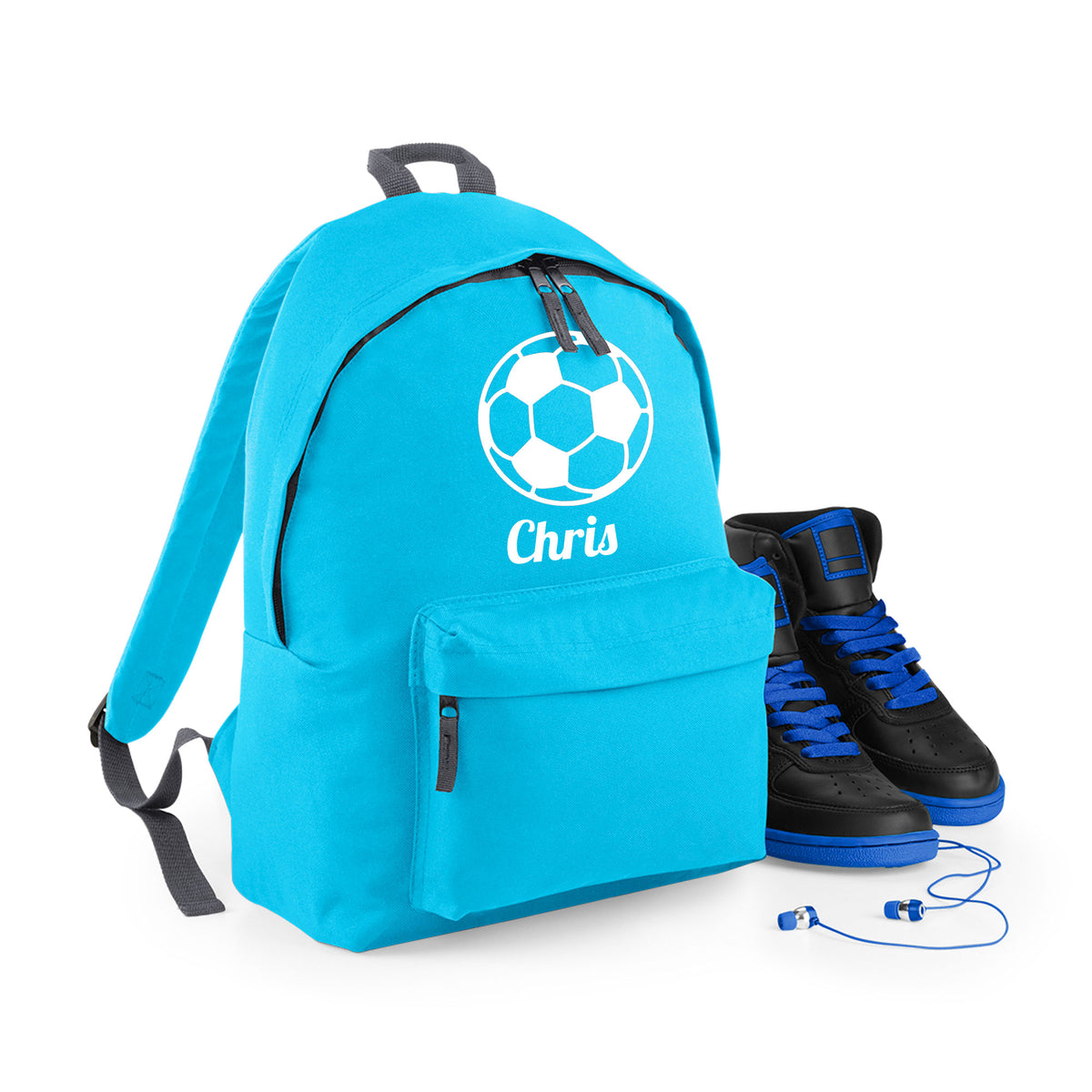 Personalised Football Backpack | Kids School Bag with Name