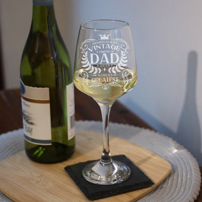 Vintage World's Greatest 'ANY RELATIVE' Engraved Wine Glass