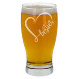 Besties Engraved Beer Pint Glass and/or Coaster Set  - Always Looking Good - Beer Glass Only  