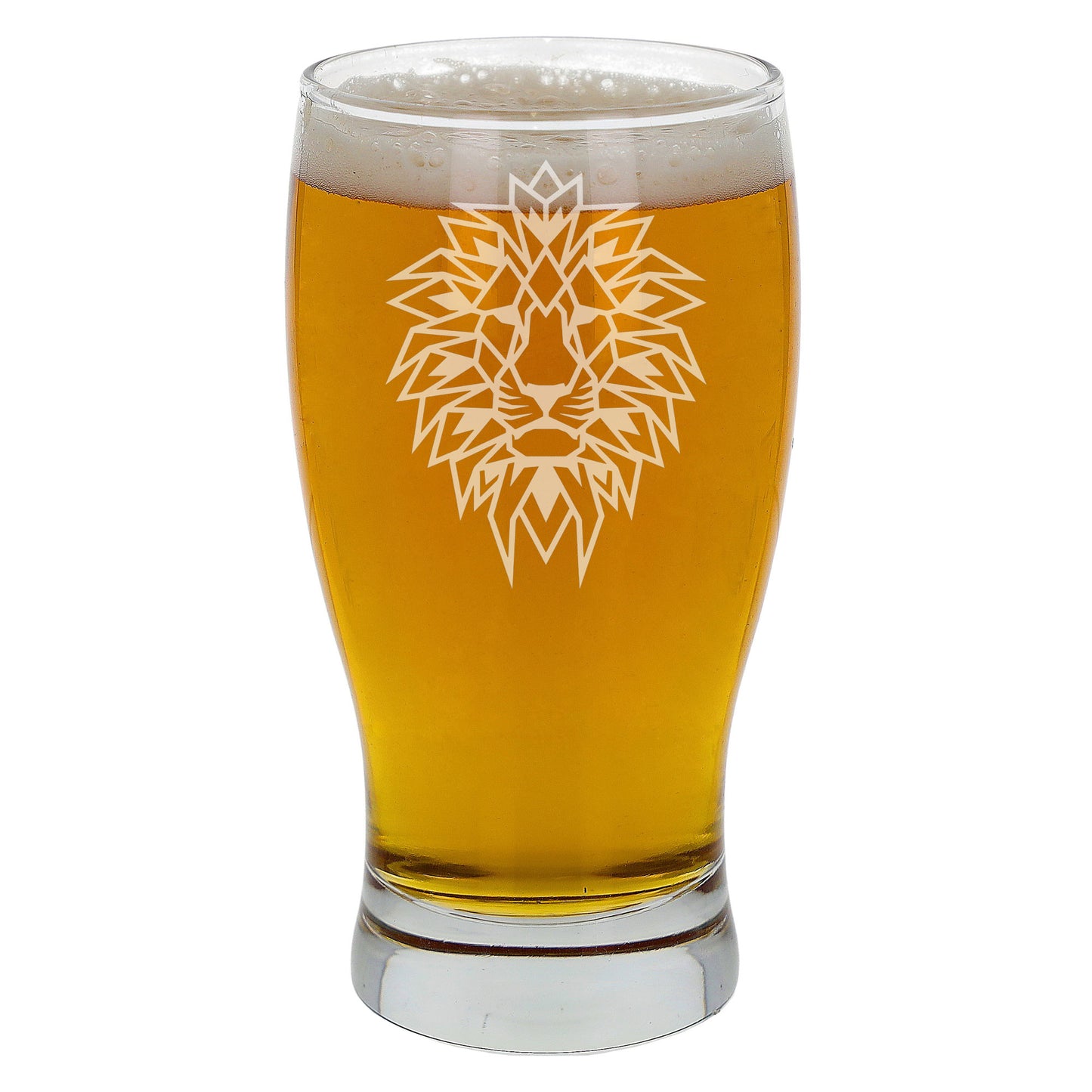 Lion Engraved Personalised Pint Glass  - Always Looking Good -   