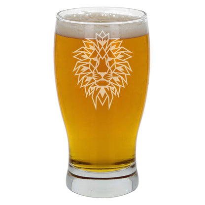 Lion Engraved Personalised Pint Glass  - Always Looking Good -   