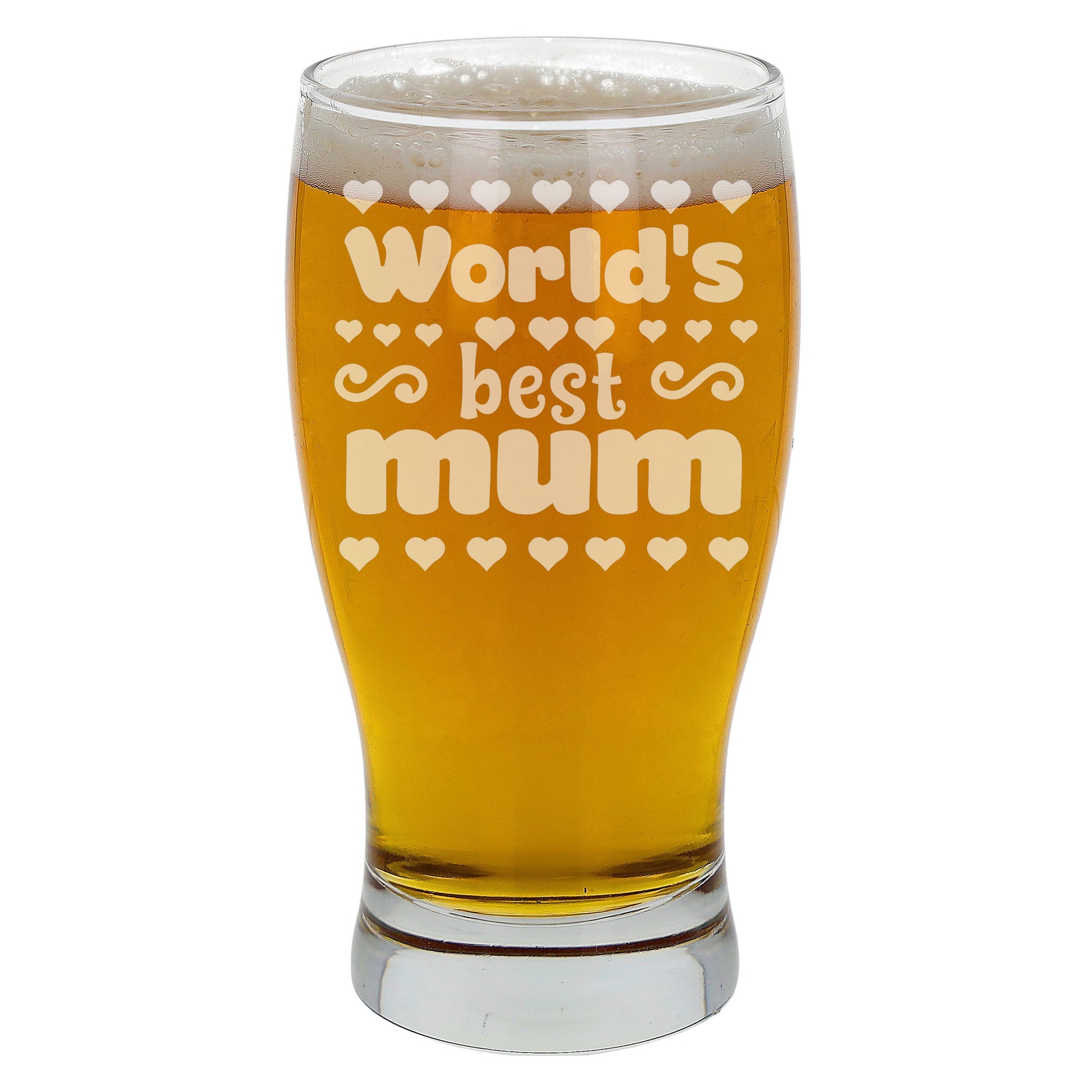 Worlds Best Mum Engraved Beer Glass and/or Coaster Set  - Always Looking Good -   