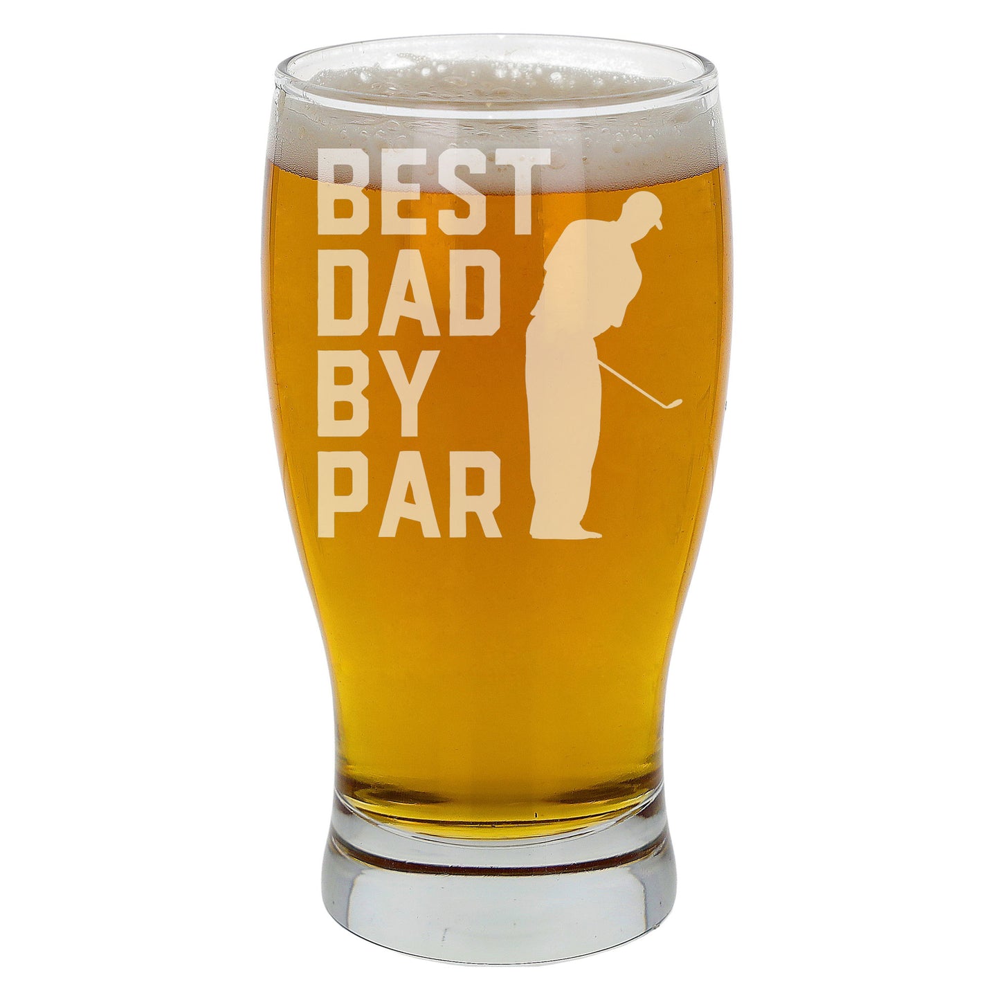 Best Dad By Par Engraved Beer Glass and/or Coaster Set  - Always Looking Good -   