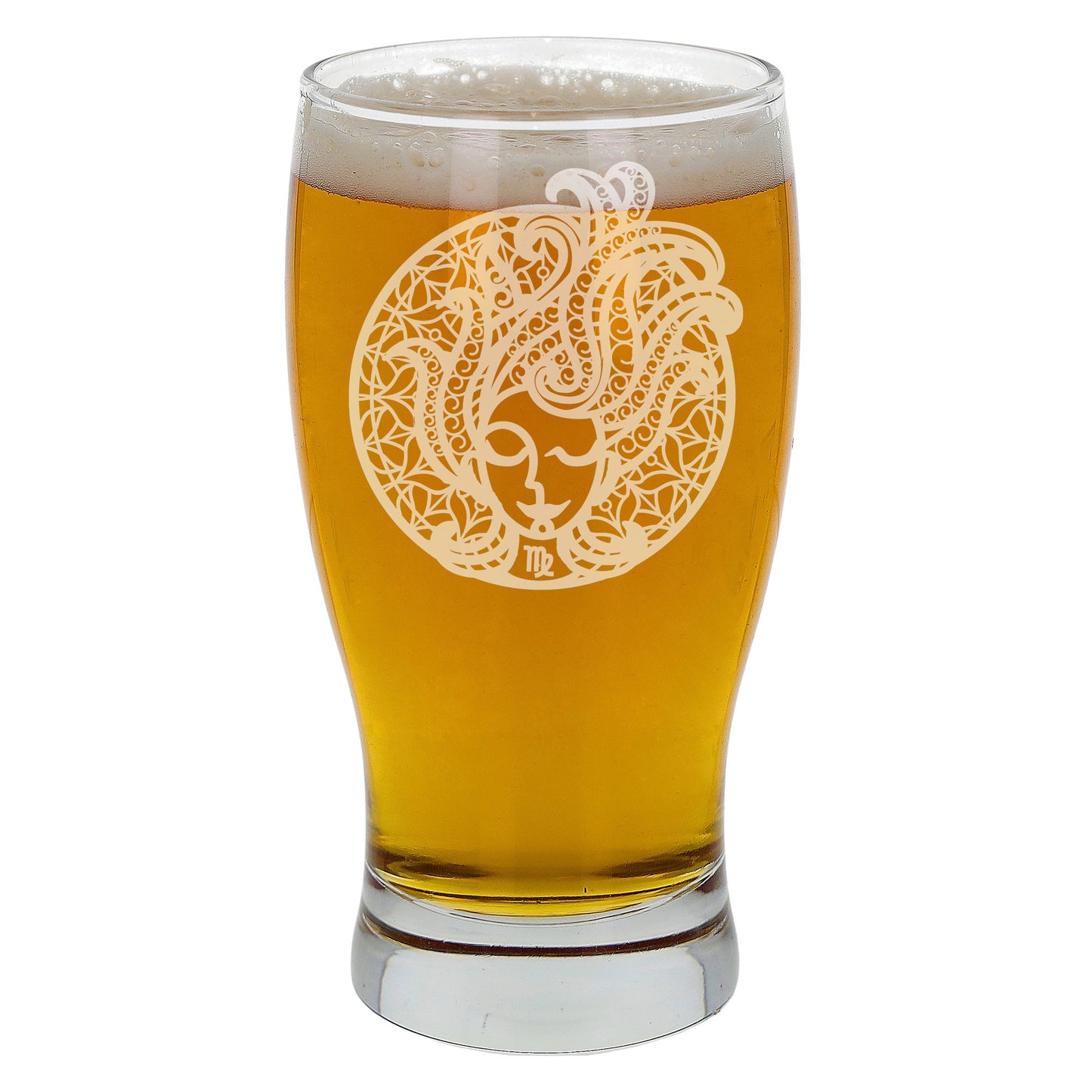 Virgo Zodiac Engraved Pint Glass  - Always Looking Good -   