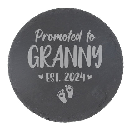 Pregnancy Announcement Gift - “Promoted To...” Engraved Wine Glass