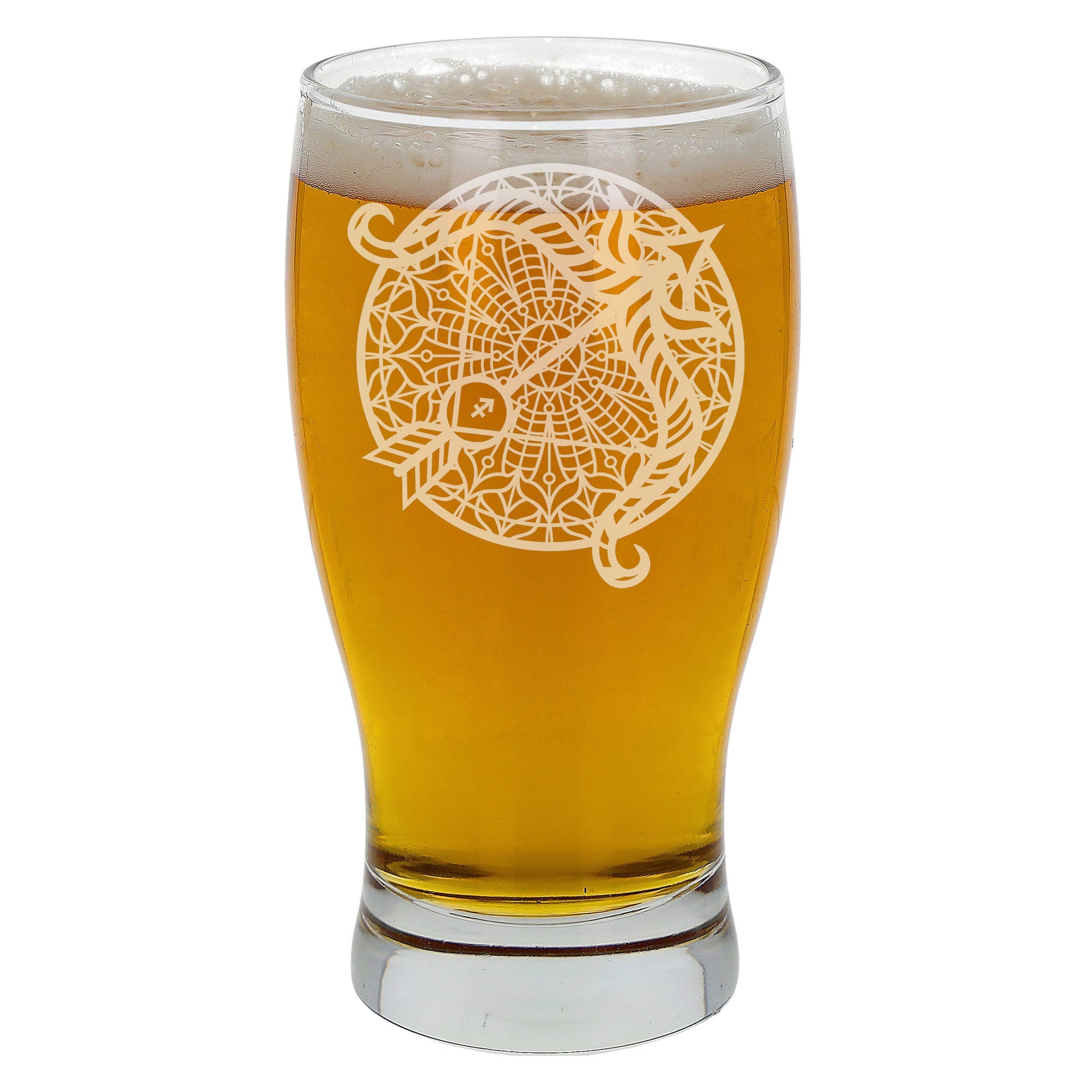 Sagittarius Zodiac Engraved Pint Glass  - Always Looking Good -   