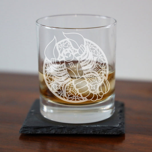 Scorpio Engraved Whisky Glass  - Always Looking Good -   