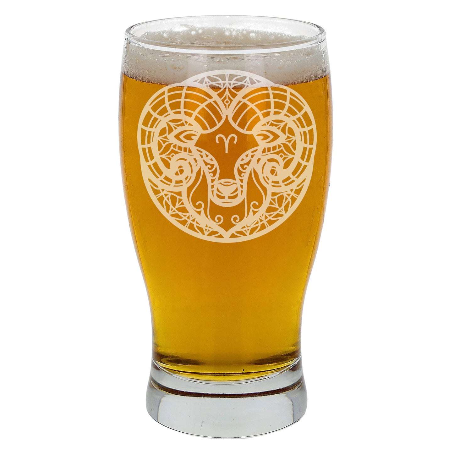 Aries Zodiac Engraved Pint Glass  - Always Looking Good -   