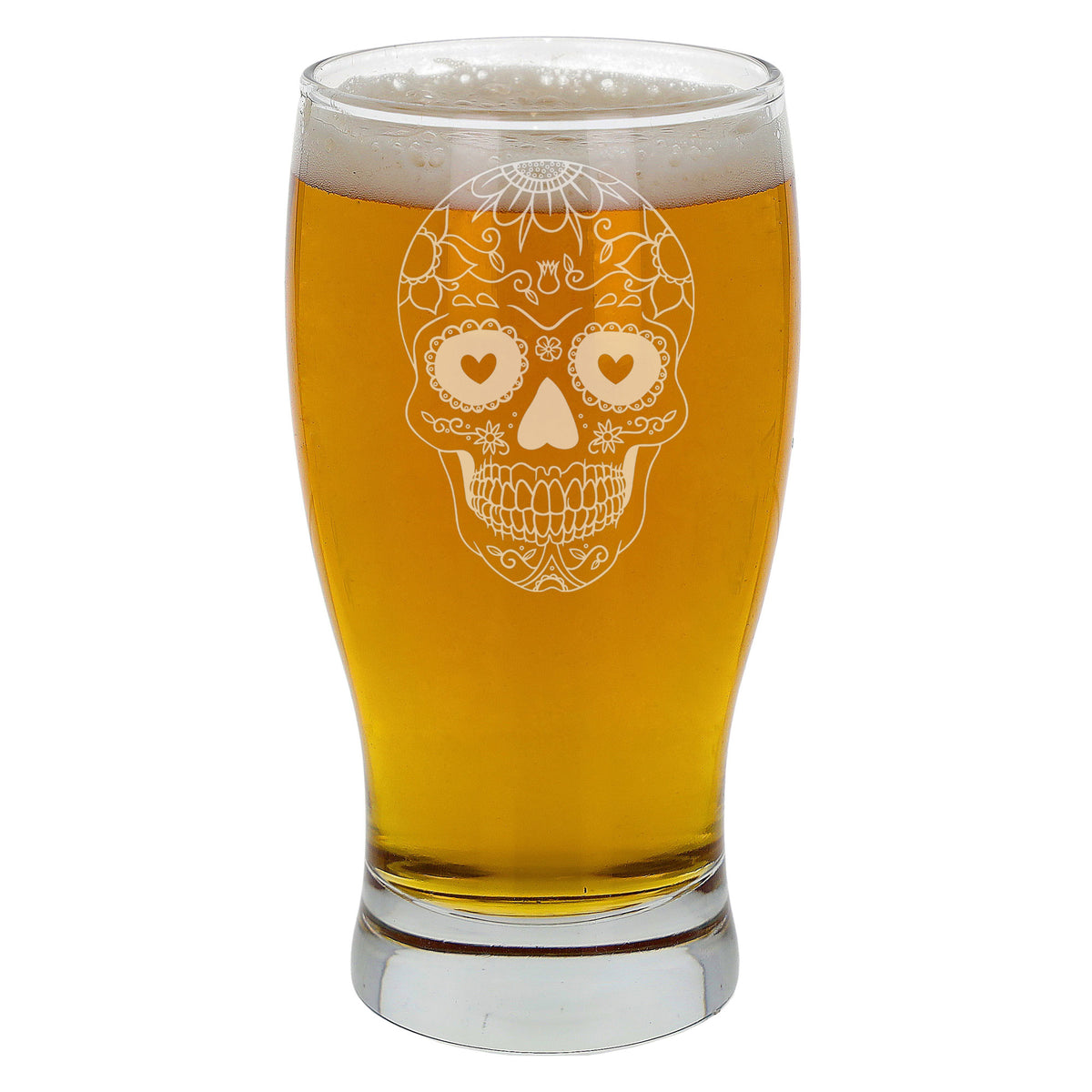 Sugar Skull Engraved Pint Glass For Beer Lovers  - Always Looking Good -   