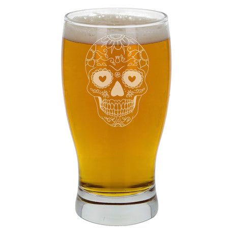 Sugar Skull Engraved Pint Glass For Beer Lovers  - Always Looking Good -   