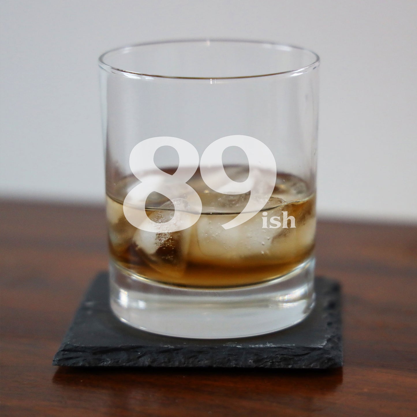 89ish Whisky Glass and/or Coaster Set  - Always Looking Good -   