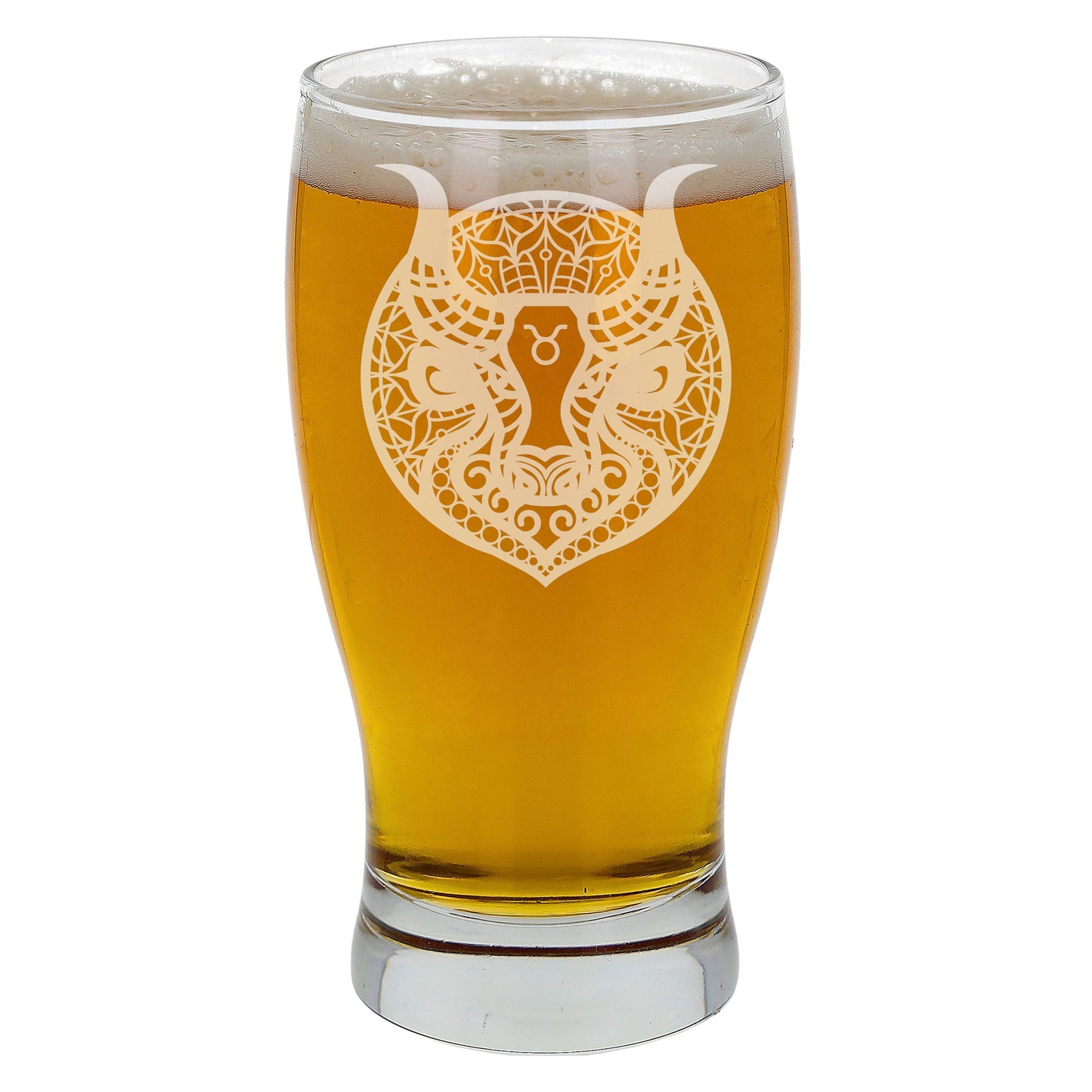 Taurus Zodiac Engraved Pint Glass  - Always Looking Good -   