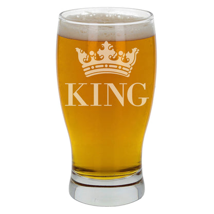 King Engraved Pint Glass  - Always Looking Good -   