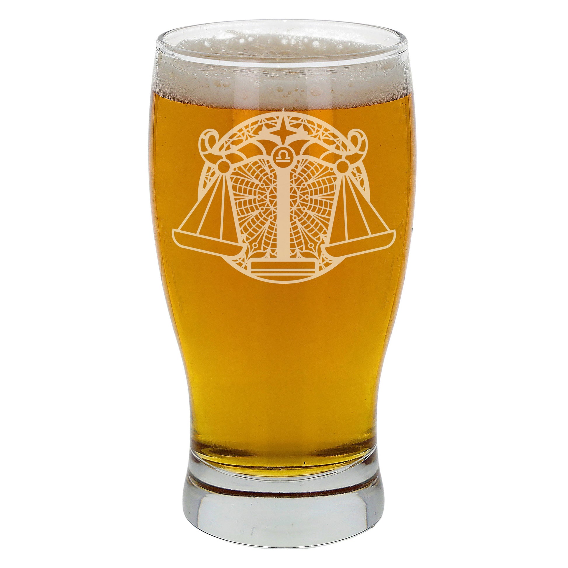 Libra Zodiac Engraved Pint Glass  - Always Looking Good -   