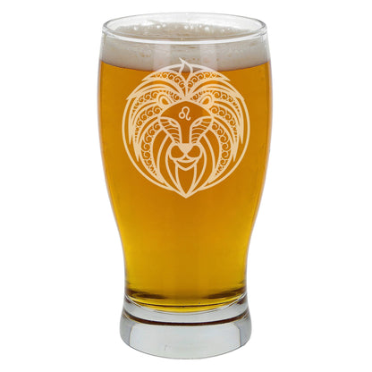 Starsign Zodiac Engraved Pint Glass and/or Coaster For Birthday Gifts