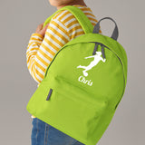 Personalised Female Footballer Backpack | Kids School Bag with Name