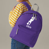 Personalised Girl Footballer Backpack | Kids School Bag with Name