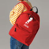 Personalised Girl Footballer Backpack | Kids School Bag with Name