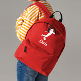 Personalised Female Footballer Backpack | Kids School Bag with Name