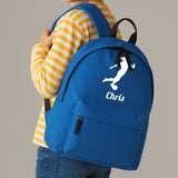 Personalised Female Footballer Backpack | Kids School Bag with Name