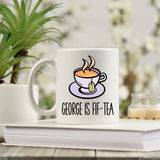 I Am Fif-Tea Personalised 50th Birthday Ceramic Mug – Funny Gift for Tea Lovers