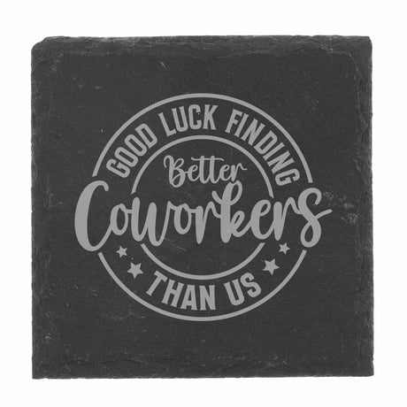“Better Coworker” Engraved Whisky Glass & Coaster – Coworker Gift
