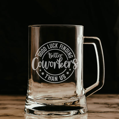 Employee Leaving Gift - Personalised Beer Glass for Colleagues