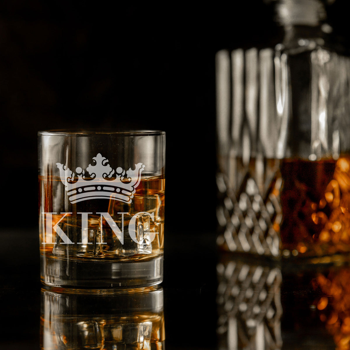 King Engraved Whisky Glass  - Always Looking Good -   