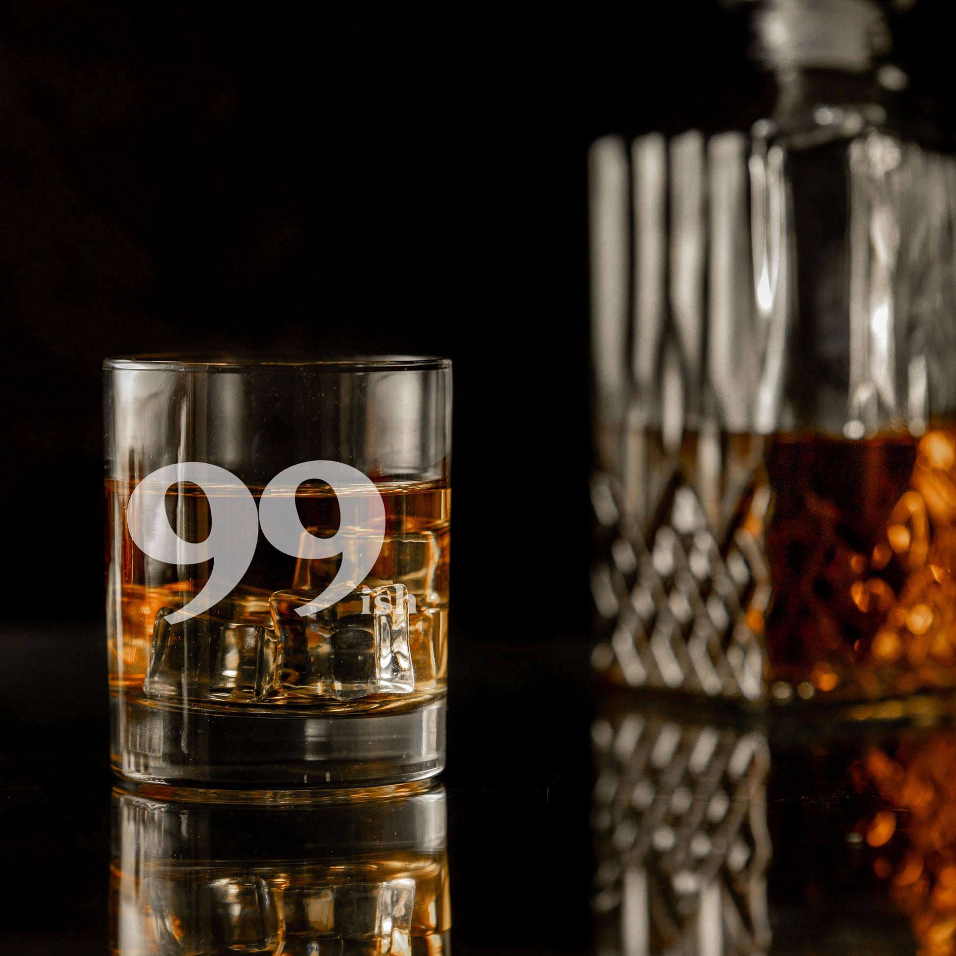 99ish Whisky Glass and/or Coaster Set  - Always Looking Good -   