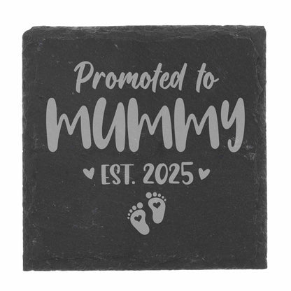 Pregnancy Announcement Gift - “Promoted To...” Engraved Wine Glass