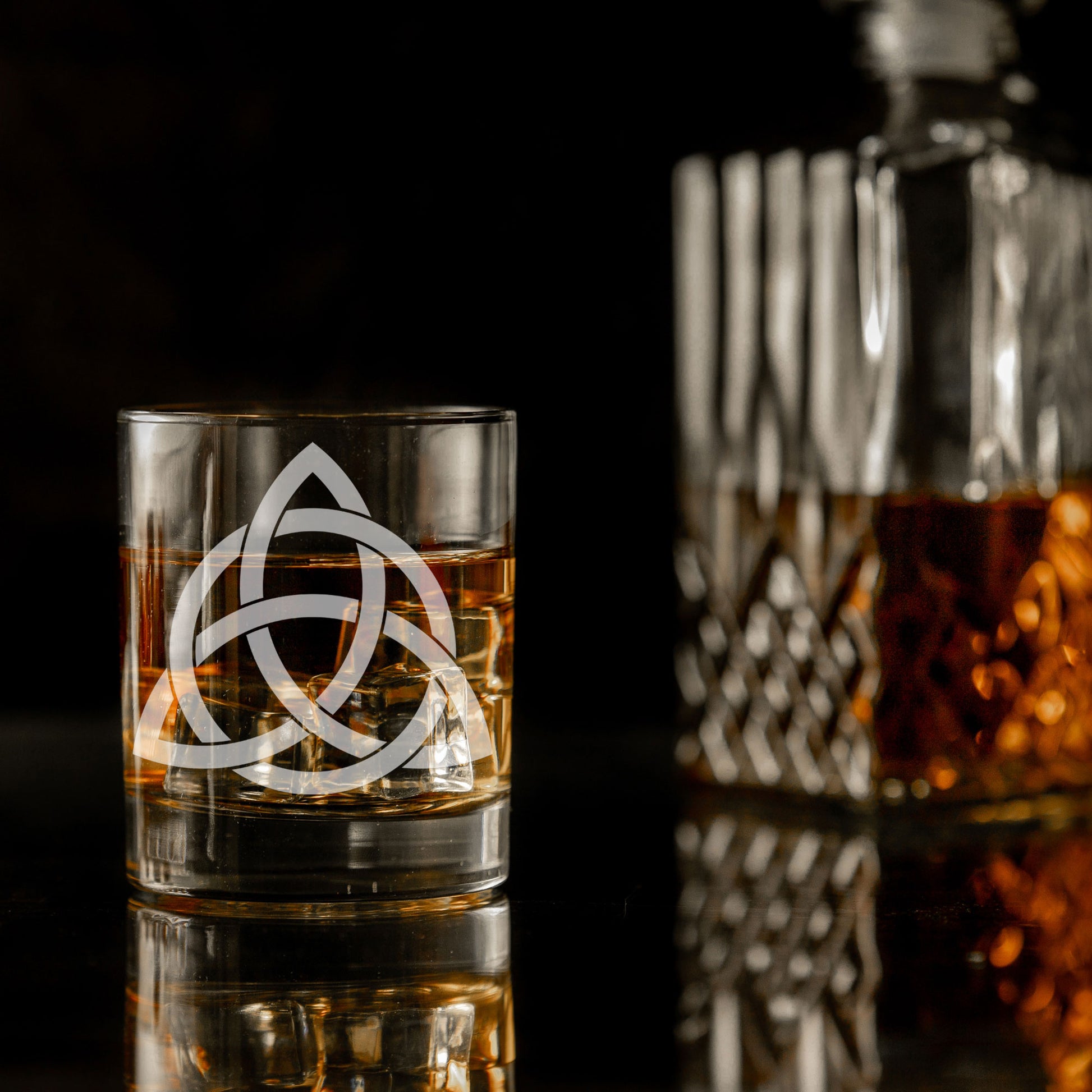 Celtic Knot Engraved Whisky Glass and/or Coaster Set  - Always Looking Good -   