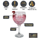 I Used to Work with Legends Engraved Goblet Gin Glass – Funny Leaving Gift