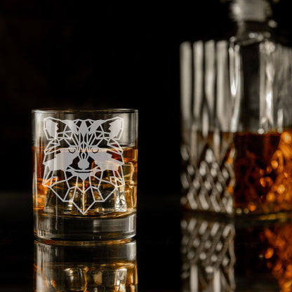 Racoon Engraved Whisky Glass  - Always Looking Good -   