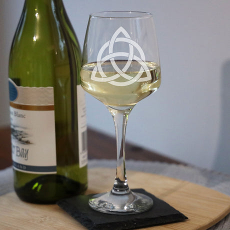 Wine Glass Engraved “Celtic Knot Irish” and/or Coaster Set - Always Looking Good -   