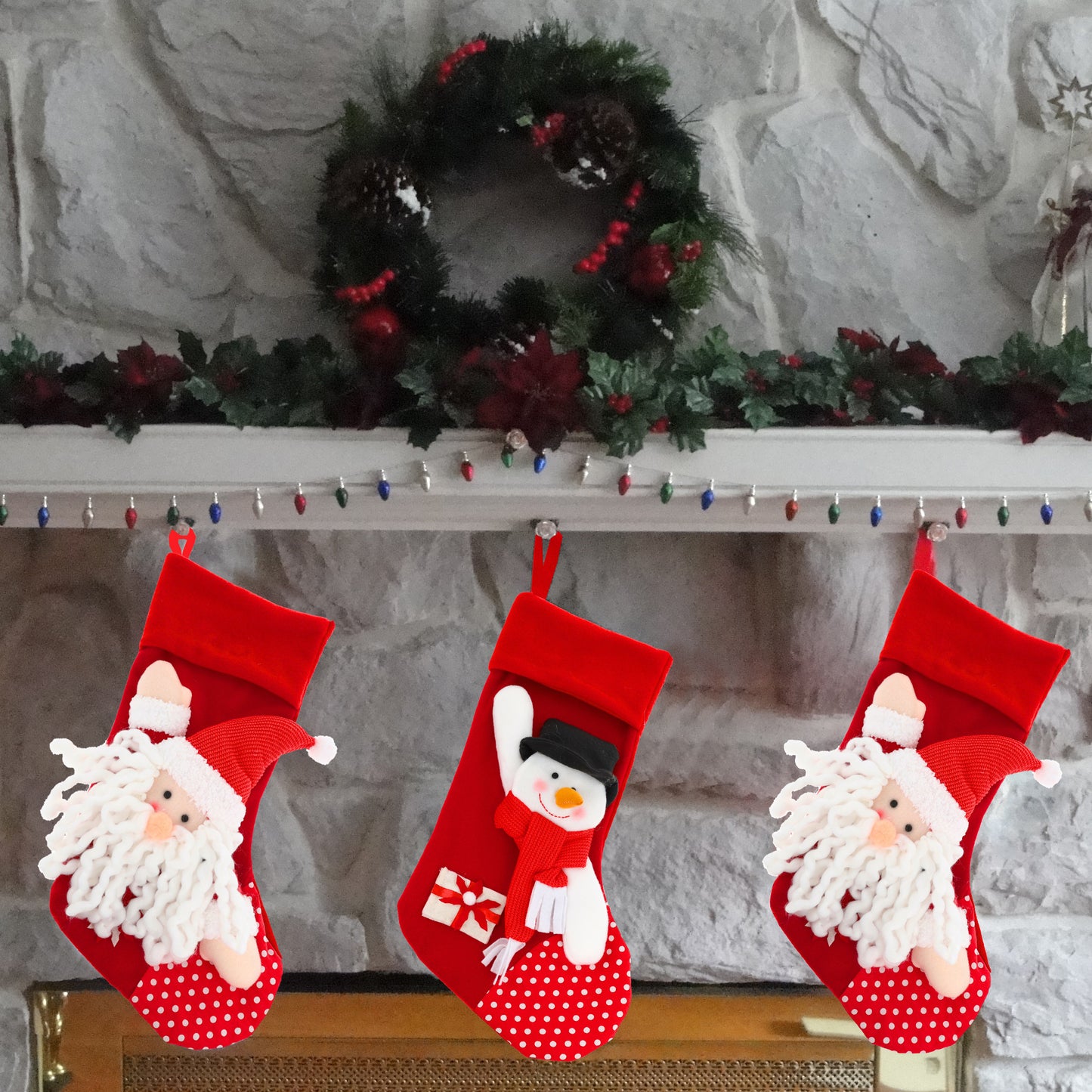 Embroidered Personalised 3D Christmas Stocking With Santa Or Snowman  - Always Looking Good -   