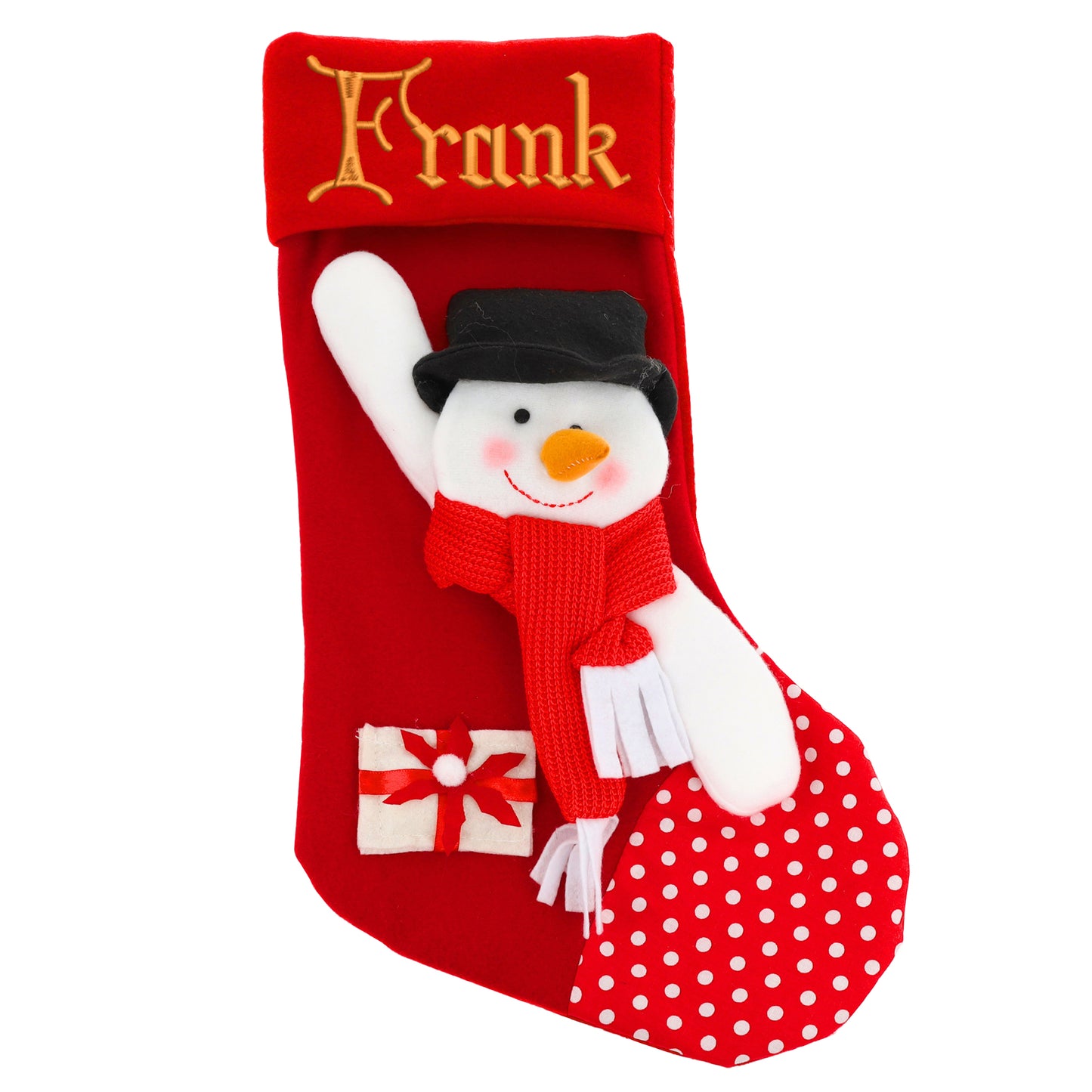 Embroidered Personalised 3D Christmas Stocking With Santa Or Snowman  - Always Looking Good -   