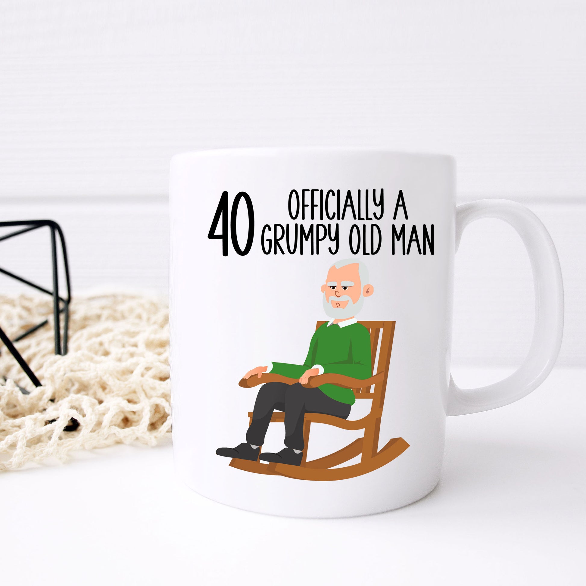 40 Officially A Grumpy Old Man Mug and/or Coaster Gift  - Always Looking Good -   