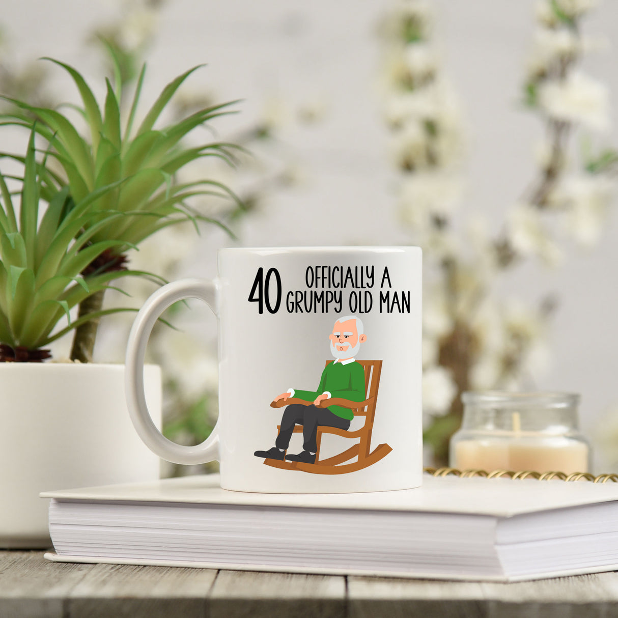 Officially A Grumpy Old Man Personalised Birthday Ceramic Mug – Funny Birthday Gift for Him